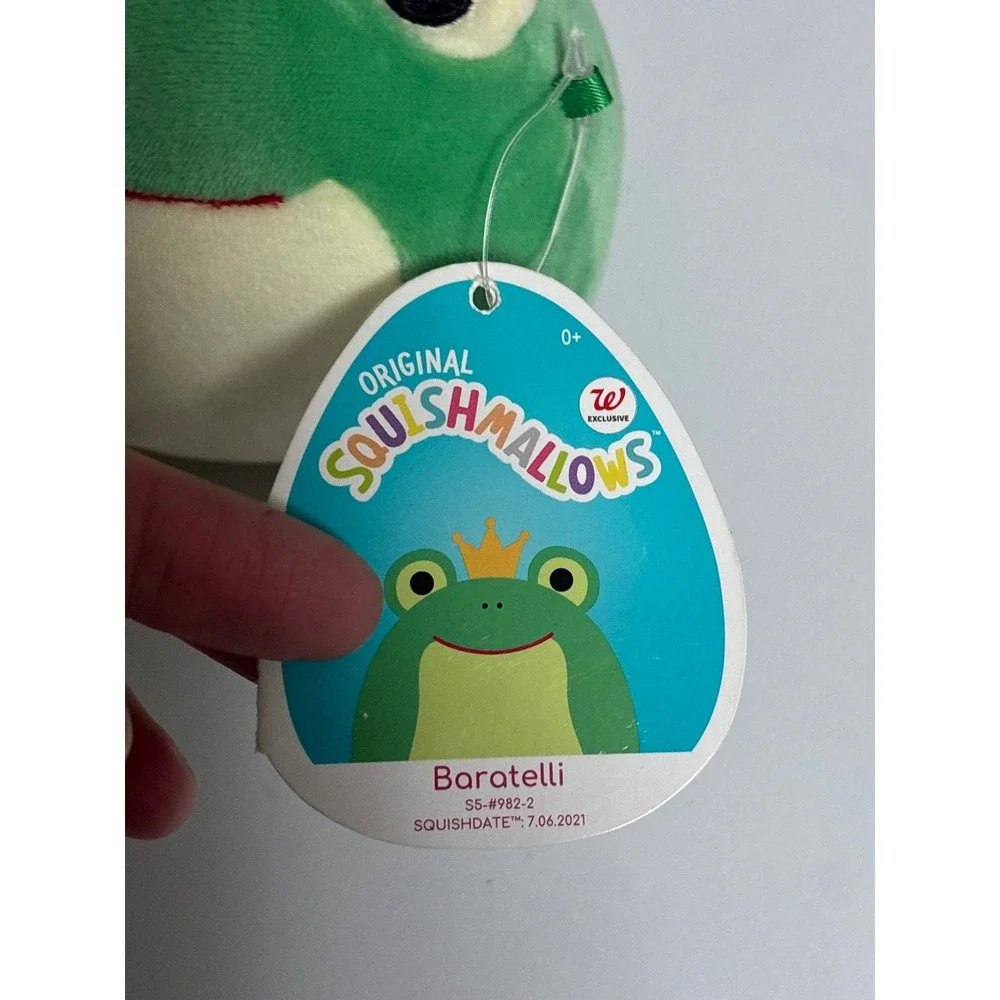 NWT Squishmallow Baratelli Frog Prince Crown Plush Toy 5